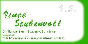 vince stubenvoll business card